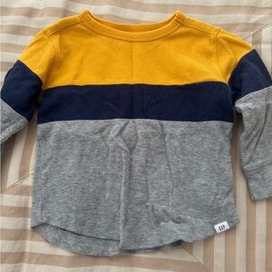 GAP Kids Long Sleeve Thermal Tee - Yellow, Navy, Gray